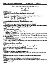 Đề cương ôn thi học kỳ II môn Vật lý Lớp 8 - Năm học 2016-2017